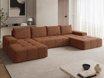 Falor 5-sits U-formad bäddsoffa - brun - Möbler - Soffa - Bäddsoffa