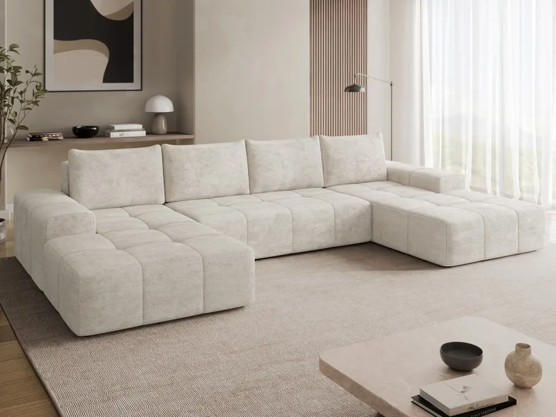 Falor 5-sits U-formad bäddsoffa - Ljusbeige - Möbler - Soffa - Bäddsoffa
