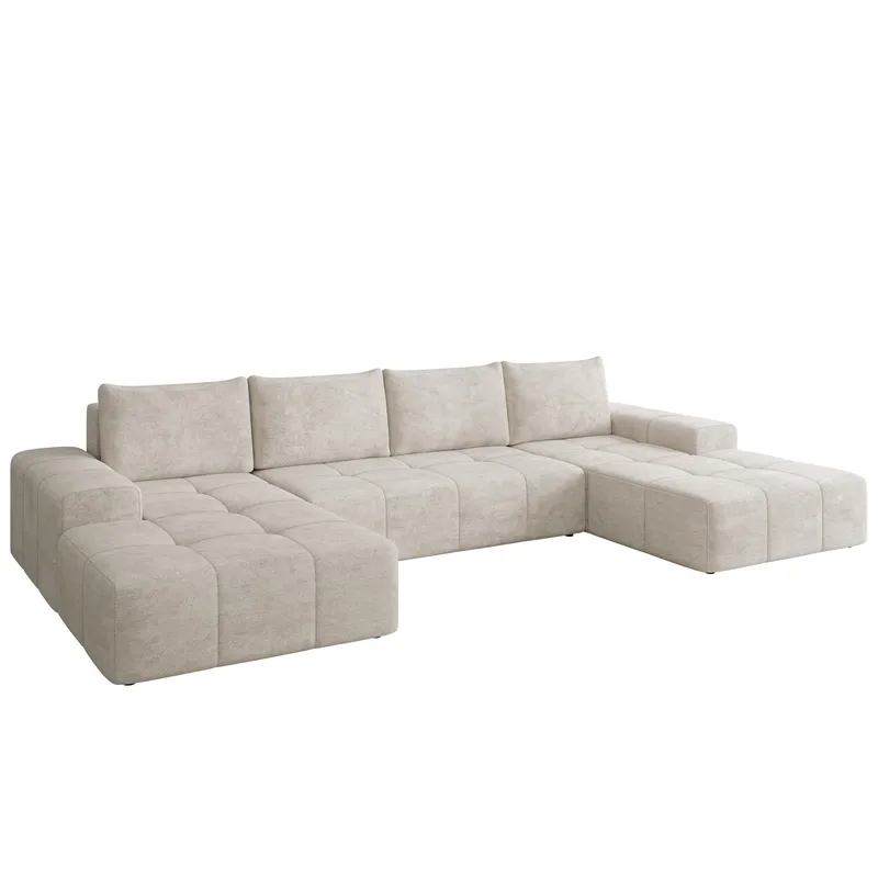 Falor 5-sits U-formad bäddsoffa, Ljusbeige