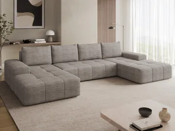 Falor 5-sits U-formad Bäddsoffa med Förvaring - Mörkbeige - Möbler - Soffa - Bäddsoffa