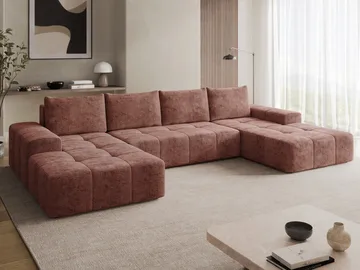 Falor 5-sits U-formad bäddsoffa - rosa - Möbler - Soffa - Bäddsoffa