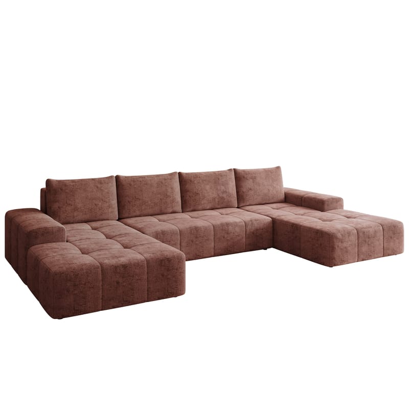 Falor 5-sits U-formad bäddsoffa, rosa