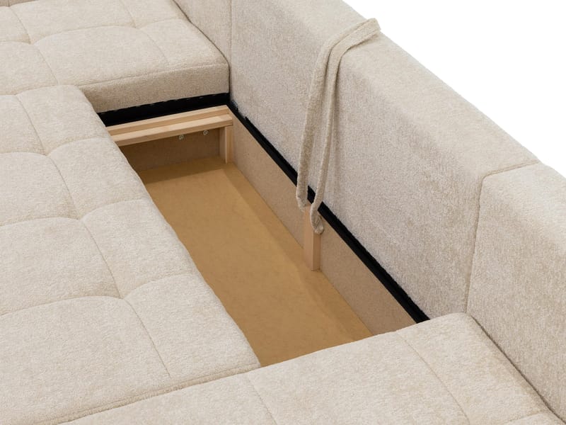 Falor 5-sits U-formad bäddsoffa - rosa - Möbler - Soffa - Bäddsoffa