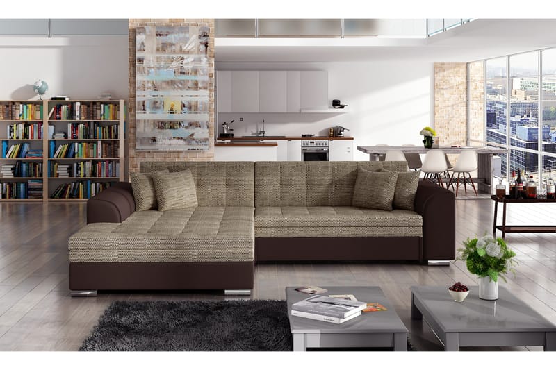 Falseti Bäddsoffa - Beige/Brun - Möbler - Soffa - Bäddsoffa