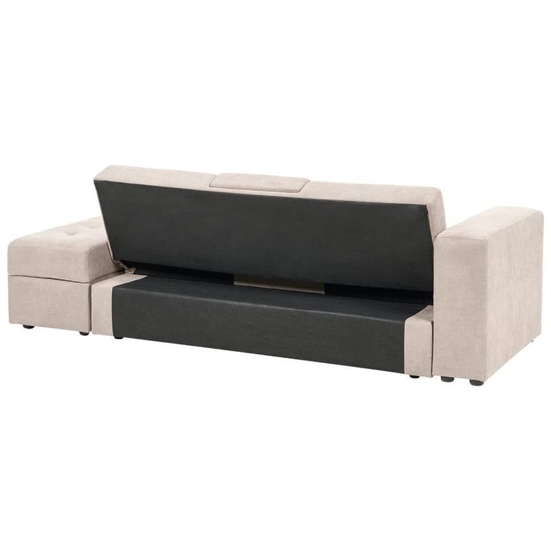 Falster 3-sits Bäddsoffa 90x150 cm med Förvaring i Tyg - Taupe - Möbler - Soffa - Bäddsoffa