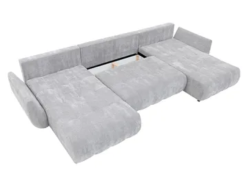 Faro 4-sits U-Bäddsoffa med förvaring - Grå - Möbler - Soffa - Bäddsoffa