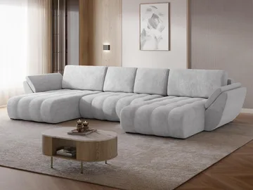 Faro 4-sits U-Bäddsoffa med förvaring - Grå - Möbler - Soffa - Bäddsoffa