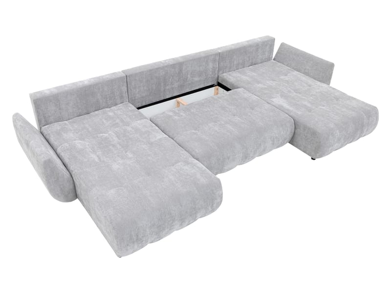Faro 4-sits U-Bäddsoffa med förvaring - Svart - Möbler - Soffa - Bäddsoffa