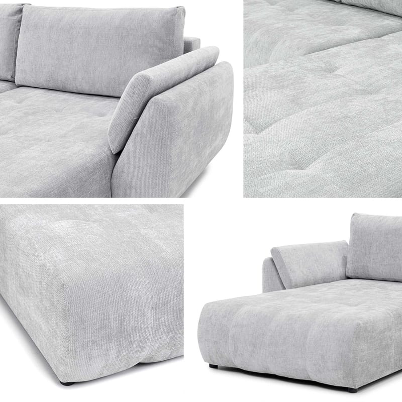 Faro 4-sits U-Bäddsoffa med förvaring - Svart - Möbler - Soffa - Bäddsoffa