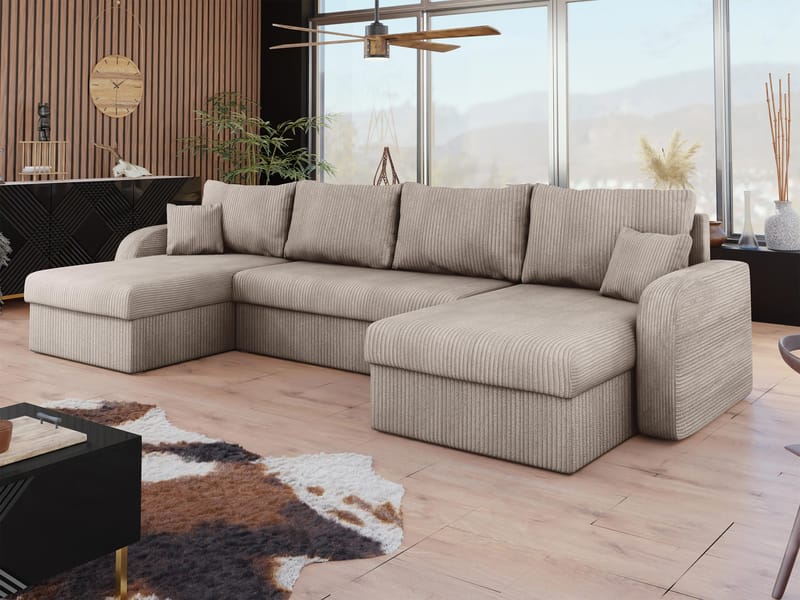 Faro 4-sits U-Bäddsoffa med förvaring - Möbler - Soffa - Bäddsoffa