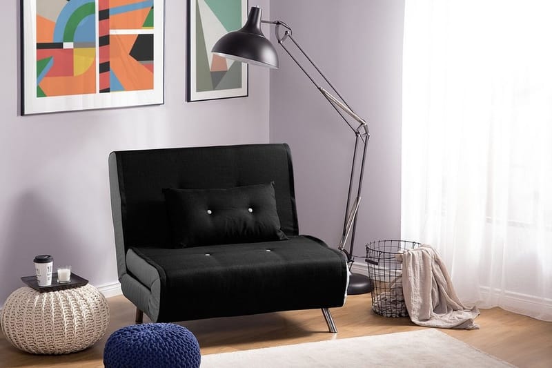 Farris Bäddsoffa 100 cm - Svart - Möbler - Soffa - Bäddsoffa