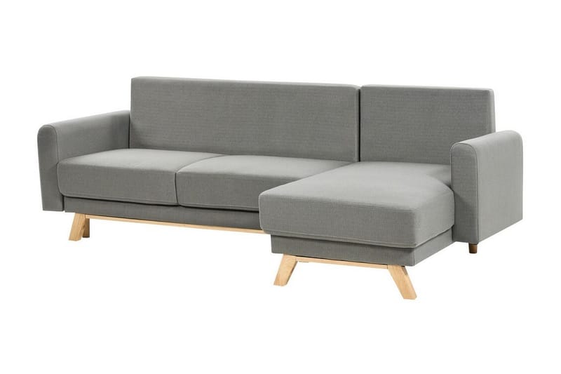 Faustin Hörnbäddsoffa 3-sits - Grå/Ljust trä - Möbler - Soffa - Bäddsoffa