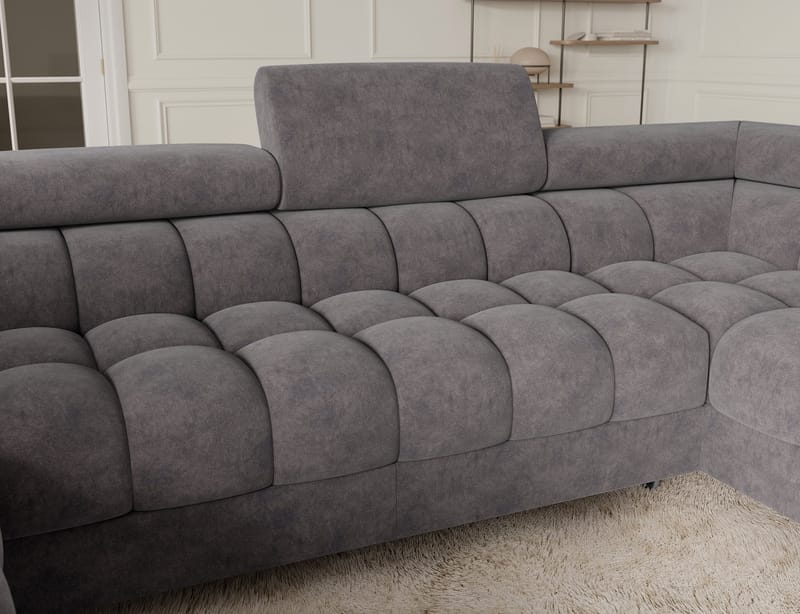 Fectory 6-sits Bubblig Hörnbäddsoffa med Schäslong och förvaring Höger - Aura 04 - Möbler - Soffa - Bäddsoffa