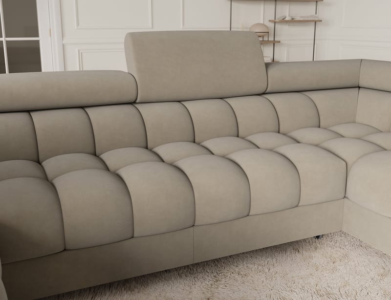 Fectory 6-sits Bubblig Hörnbäddsoffa med Schäslong och förvaring Höger - Aura 18 - Möbler - Soffa - Bäddsoffa