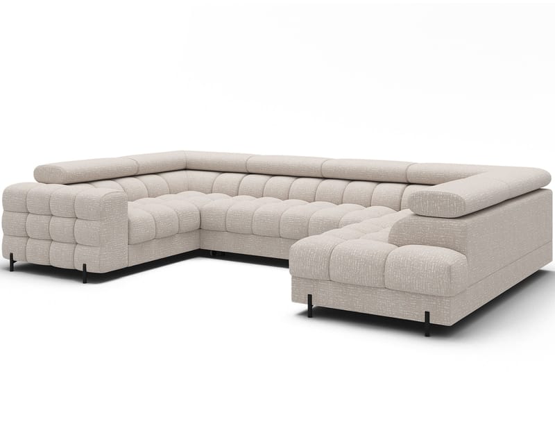Fectory 6-sits Bubblig Hörnbäddsoffa med Schäslong och förvaring Höger, Baffix 20