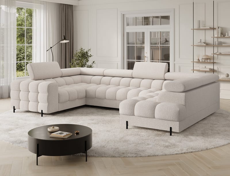 Fectory 6-sits Bubblig Hörnbäddsoffa med Schäslong och förvaring Höger - Baffix 20 - Möbler - Soffa - Bäddsoffa