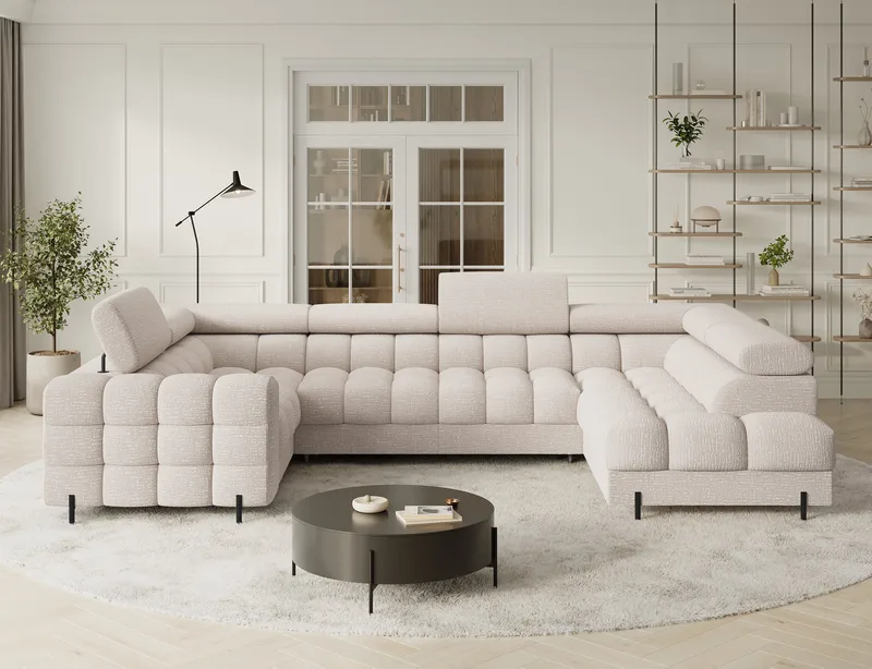 Fectory 6-sits Bubblig Hörnbäddsoffa med Schäslong och förvaring Höger - Baffix 20 - Möbler - Soffa - Bäddsoffa