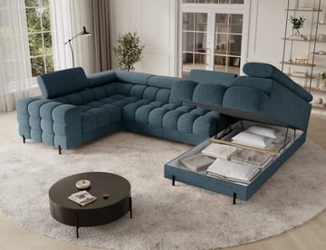 Fectory 6-sits Bubblig Hörnbäddsoffa med Schäslong och förvaring Höger - Jaffray 40 - Möbler - Soffa - Bäddsoffa
