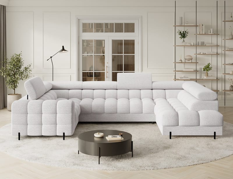 Fectory 6-sits Bubblig Hörnbäddsoffa med Schäslong och förvaring Höger - Royal 01 - Möbler - Soffa - Bäddsoffa