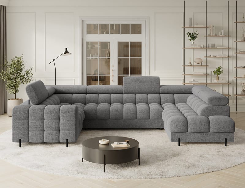 Fectory 6-sits Bubblig Hörnbäddsoffa med Schäslong och förvaring Höger - Royal 03 - Möbler - Soffa - Bäddsoffa