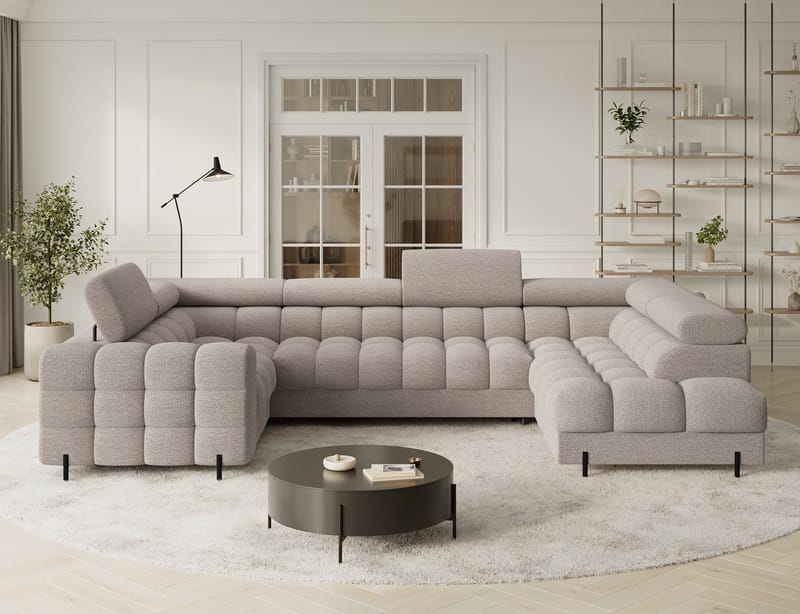 Fectory 6-sits Bubblig Hörnbäddsoffa med Schäslong och förvaring Höger - Royal 18 - Möbler - Soffa - Bäddsoffa