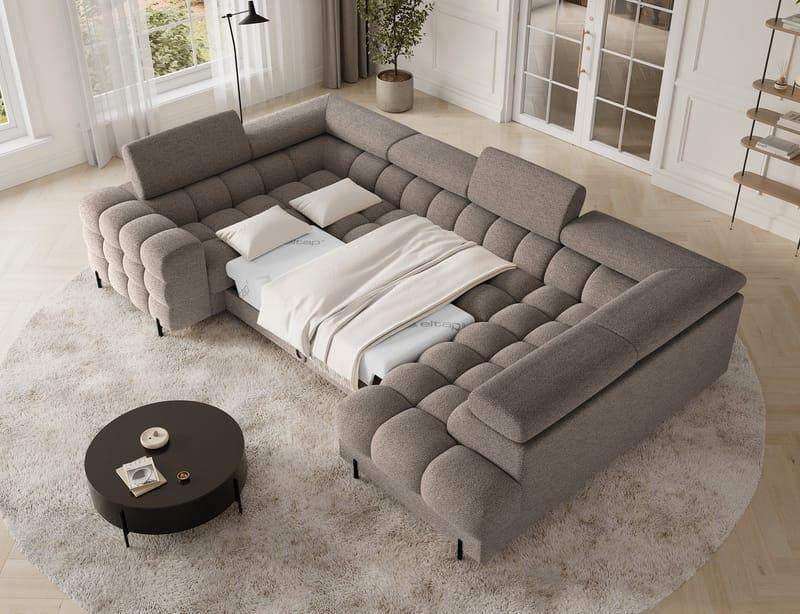 Fectory 6-sits Bubblig Hörnbäddsoffa med Schäslong och förvaring Höger - Royal 20 - Möbler - Soffa - Bäddsoffa