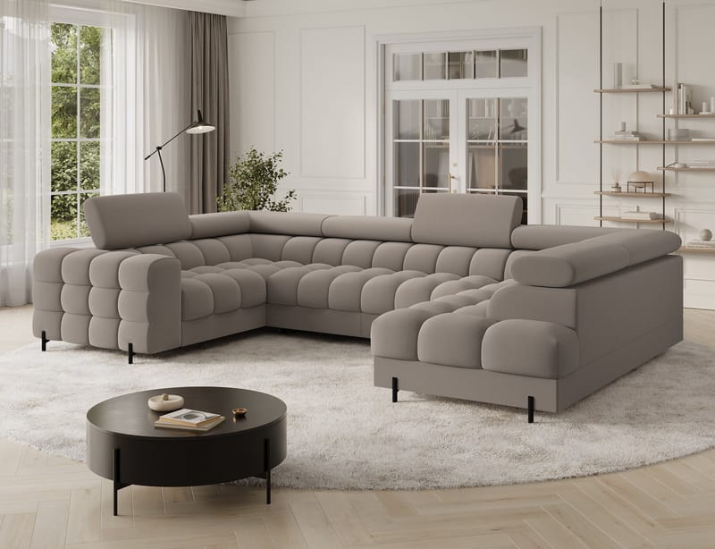 Fectory 6-sits Bubblig Hörnbäddsoffa med Schäslong och förvaring Höger - Sola 18 - Möbler - Soffa - Bäddsoffa