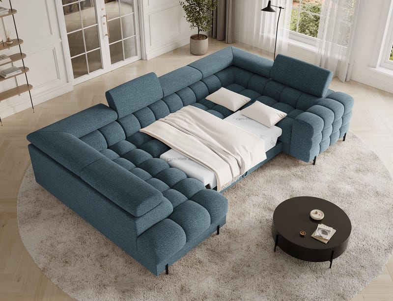 Fectory 6-sits Bubblig Hörnbäddsoffa med Schäslong och förvaring Vänster - Jaffray 40 - Möbler - Soffa - Bäddsoffa