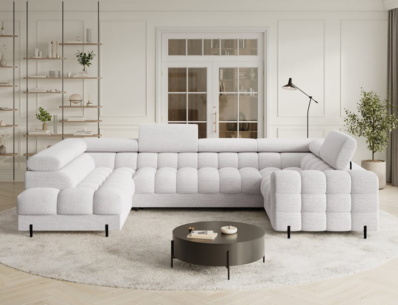 Fectory 6-sits Bubblig Hörnbäddsoffa med Schäslong och förvaring Vänster - Royal 01 - Möbler - Soffa - Bäddsoffa