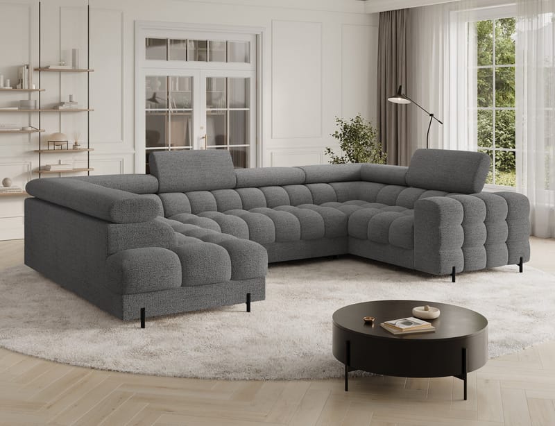 Fectory 6-sits Bubblig Hörnbäddsoffa med Schäslong och förvaring Vänster - Royal 03 - Möbler - Soffa - Bäddsoffa