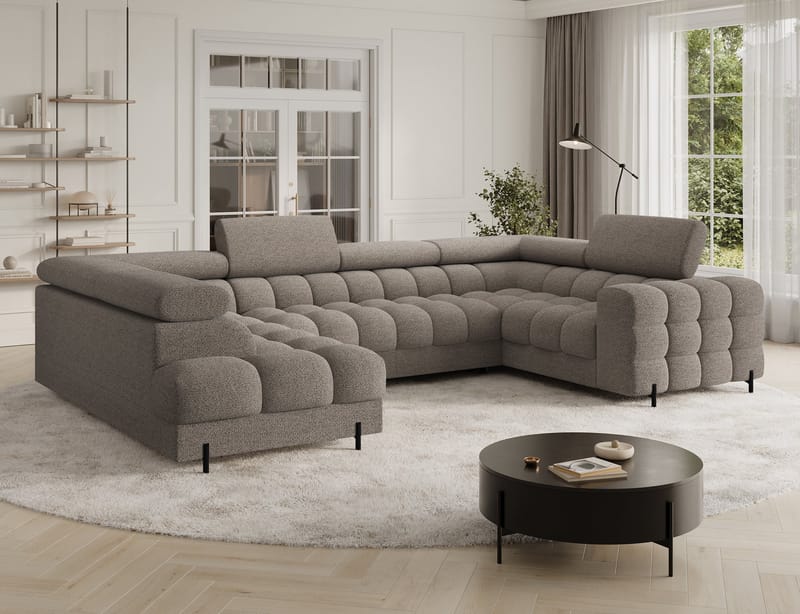 Fectory 6-sits Bubblig Hörnbäddsoffa med Schäslong och förvaring Vänster - Royal 20 - Möbler - Soffa - Bäddsoffa