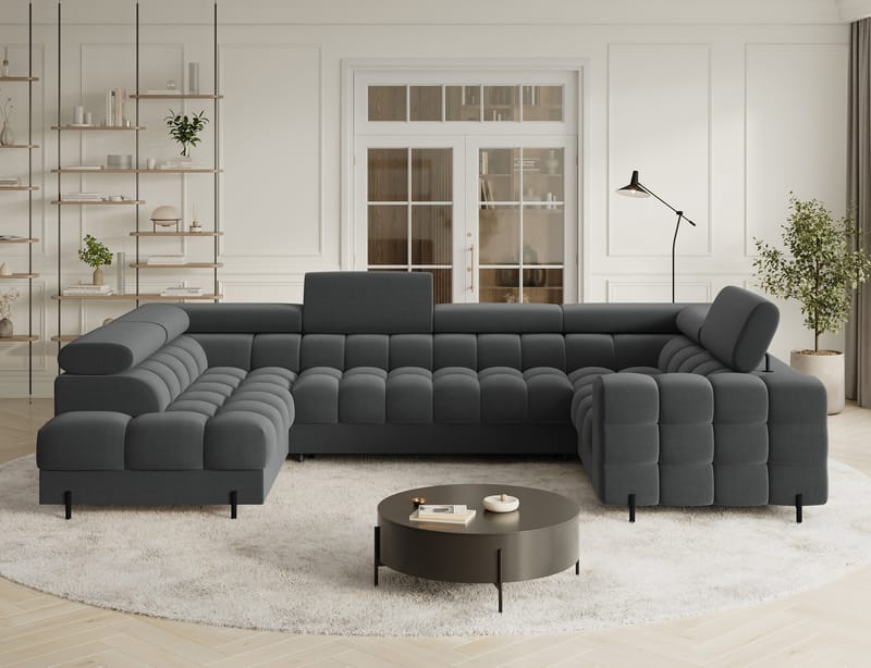 Fectory 6-sits Bubblig Hörnbäddsoffa med Schäslong och förvaring Vänster - Sola 06 - Möbler - Soffa - Bäddsoffa