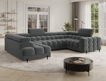 Fectory 6-sits Bubblig Hörnbäddsoffa med Schäslong och förvaring Vänster - Sola 06 - Möbler - Soffa - Bäddsoffa