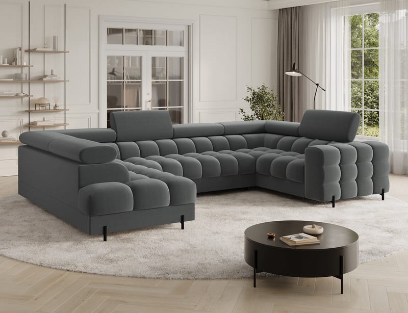 Fectory 6-sits Bubblig Hörnbäddsoffa med Schäslong och förvaring Vänster - Sola 06 - Möbler - Soffa - Bäddsoffa