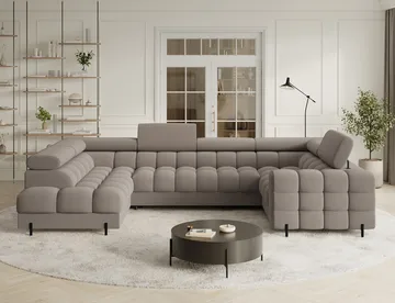 Fectory 6-sits Bubblig Hörnbäddsoffa med Schäslong och förvaring Vänster - Sola 18 - Möbler - Soffa - Bäddsoffa