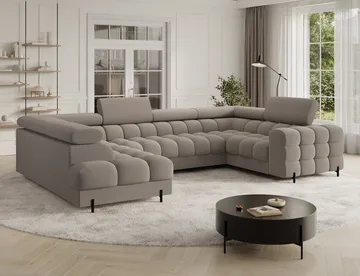 Fectory 6-sits Bubblig Hörnbäddsoffa med Schäslong och förvaring Vänster - Sola 18 - Möbler - Soffa - Bäddsoffa