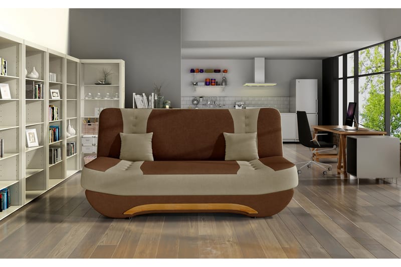 Fenga Bäddsoffa - Brun/Beige - Bäddsoffa - Bäddsoffa 2 sits