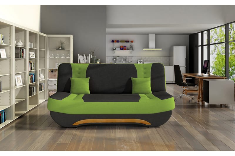 Fenga Bäddsoffa - Svart/Grön - Möbler - Soffa - Bäddsoffa