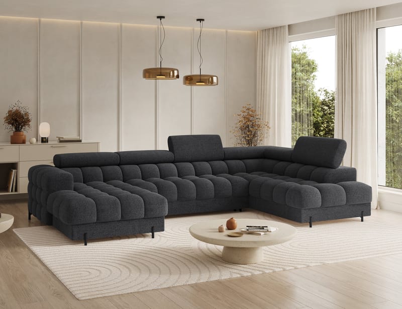 Feraria 6-sits Bubblig Bäddsoffa med Divan och Schäslong förvaring Höger - Royal 05 - Möbler - Soffa - Bäddsoffa