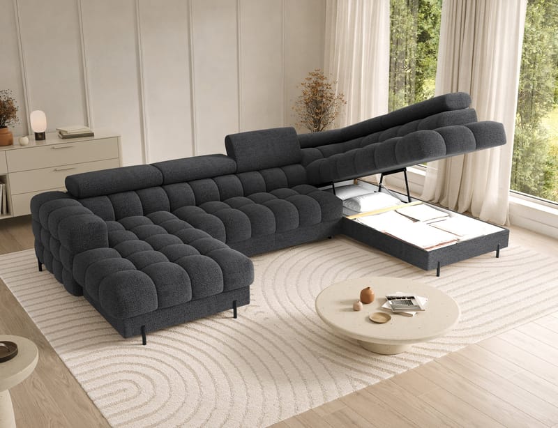 Feraria 6-sits Bubblig Bäddsoffa med Divan och Schäslong förvaring Höger - Royal 05 - Möbler - Soffa - Bäddsoffa