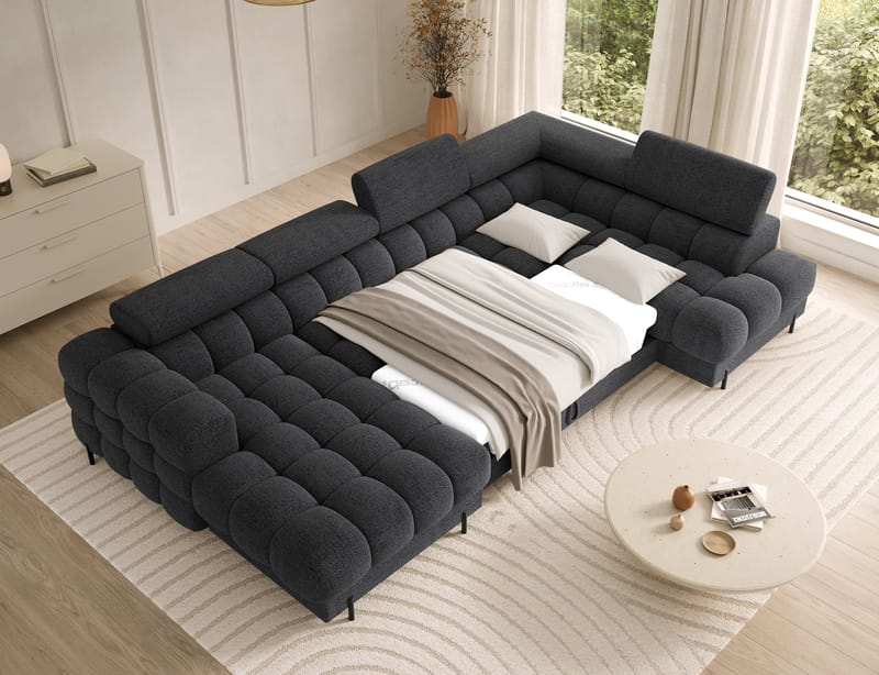 Feraria 6-sits Bubblig Bäddsoffa med Divan och Schäslong förvaring Höger - Royal 05 - Möbler - Soffa - Bäddsoffa