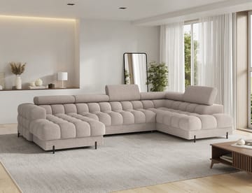 Feraria 6-sits Bubblig Bäddsoffa med Divan och Schäslong förvaring Höger - Royal 18 - Möbler - Soffa - Bäddsoffa