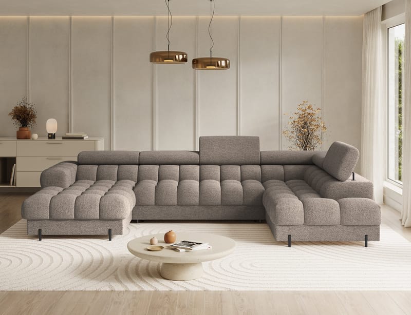 Feraria 6-sits Bubblig Bäddsoffa med Divan och Schäslong förvaring Höger - Royal 20 - Möbler - Soffa - Bäddsoffa