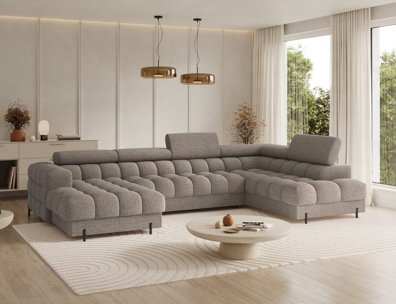 Feraria 6-sits Bubblig Bäddsoffa med Divan och Schäslong förvaring Höger - Royal 20 - Möbler - Soffa - Bäddsoffa