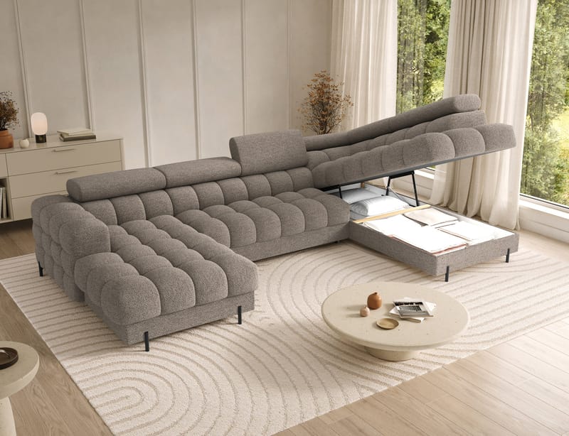 Feraria 6-sits Bubblig Bäddsoffa med Divan och Schäslong förvaring Höger - Royal 20 - Möbler - Soffa - Bäddsoffa