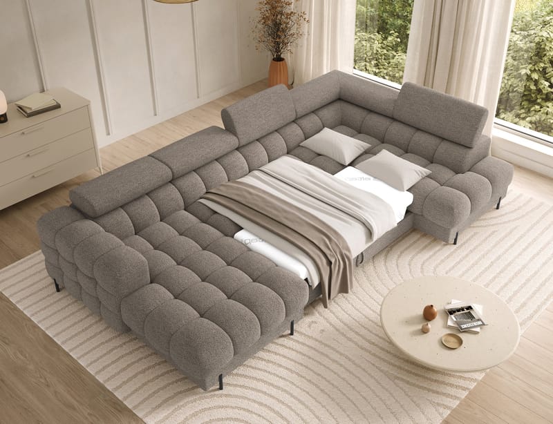 Feraria 6-sits Bubblig Bäddsoffa med Divan och Schäslong förvaring Höger - Royal 20 - Möbler - Soffa - Bäddsoffa