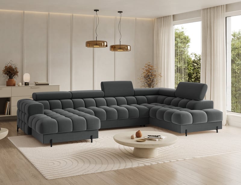 Feraria 6-sits Bubblig Bäddsoffa med Divan och Schäslong förvaring Höger - Sola 06 - Möbler - Soffa - Bäddsoffa