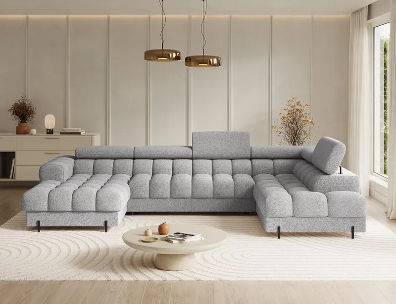 Feraria 6-sits Bubblig Bäddsoffa med Divan och Schäslong förvaring Höger - Pellerito 03 - Möbler - Soffa - Bäddsoffa