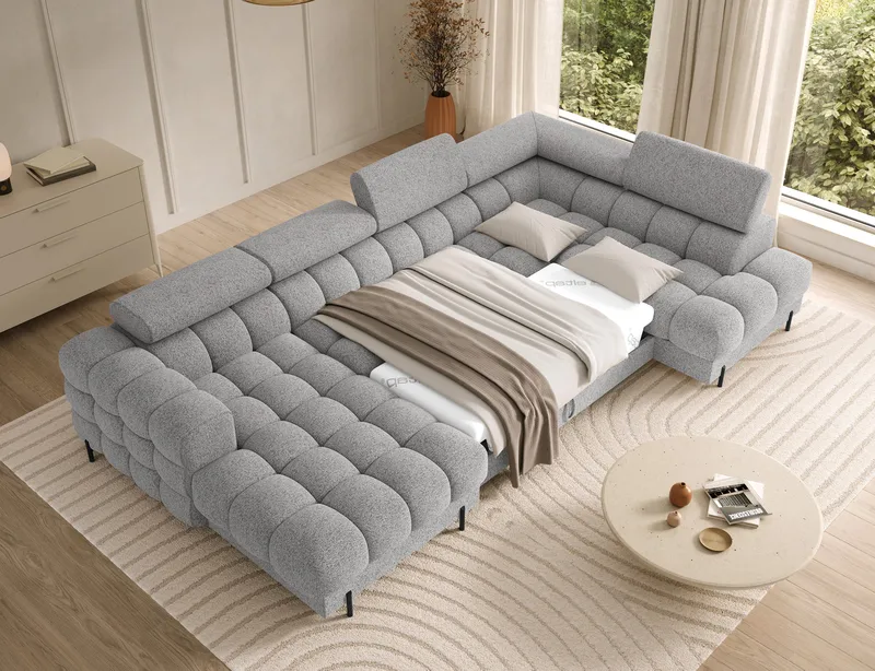 Feraria 6-sits Bubblig Bäddsoffa med Divan och Schäslong förvaring Höger - Pellerito 03 - Möbler - Soffa - Bäddsoffa