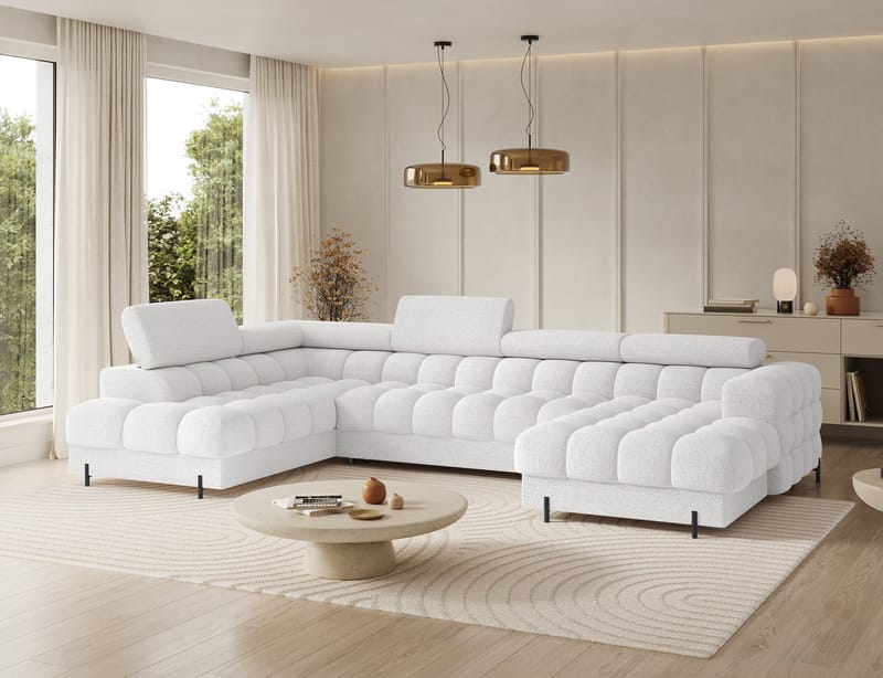 Feraria 6-sits Bubblig Bäddsoffa med Divan och Schäslong förvaring Vänster - Royal 01 - Möbler - Soffa - Bäddsoffa